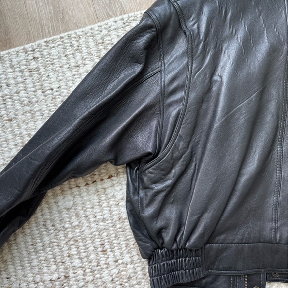 J. Park | genuine leather bomber jacket - Picture 6 of 15